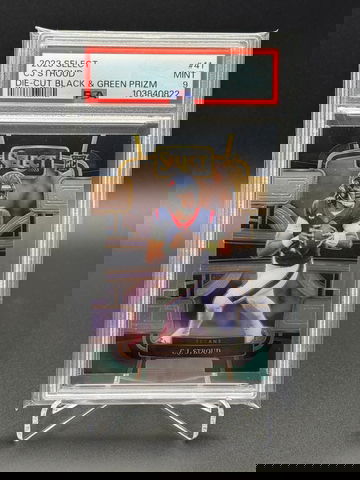 CJ Stroud 2023 select Black and Green Die Cut PSA 9