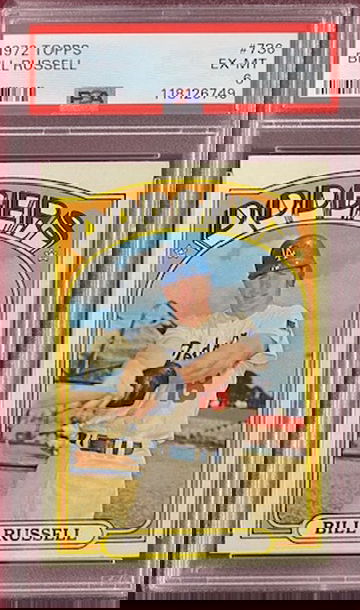 1972 Topps Bill Russell ( LOS ANGELES DODGERS ) PSA 6 HIGH NUMBER Card #736!