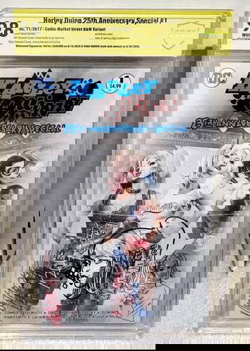 Harley Quinn 25th Anniversary Special #1 (2017) CBCS 9.8 not CGC SS - 2x Signed & Sketched Natali Sanders Chad Hardin