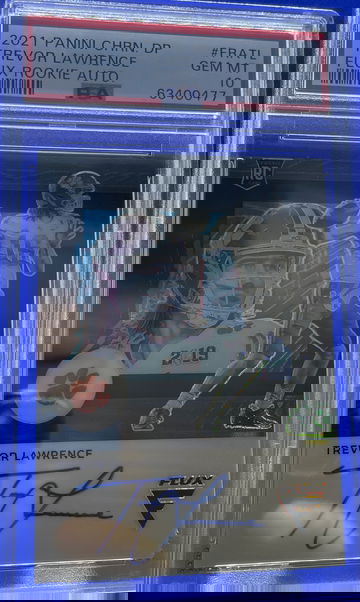 2021 Panini Chronicles Draft Trevor Lawrence Flux Auto /15 PSA 10 Gem Mint Pop 1