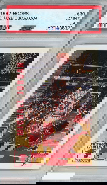 1992 HOOPS MICHAEL JORDAN #30 CHICAGO BULLS HOF PSA 9 MINT