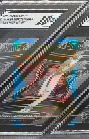 2019-20 Panini Select Giannis Antetokounmpo #22 Light Blue Prizm /299 SGC 10