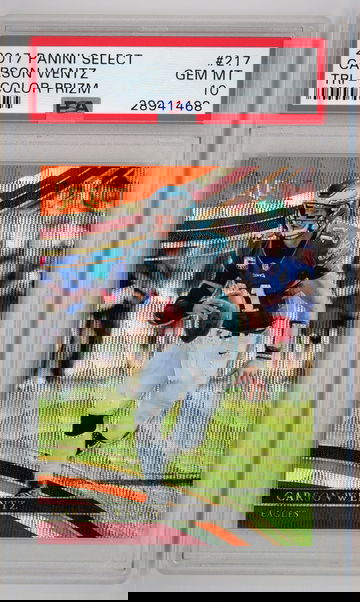 2017 Panini Select Prizm Tri Color /99 Carson Wentz PSA 10