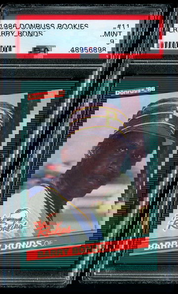 1986 Donruss The Rookies #11 Barry Bonds PSA 9