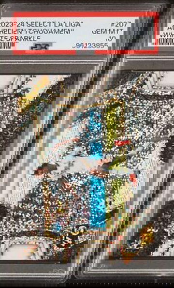 2023-24 PANINI AURELIEN TCHOUAMENI SELECT LA LIGA WHITE SPARKLE #207 PSA 10