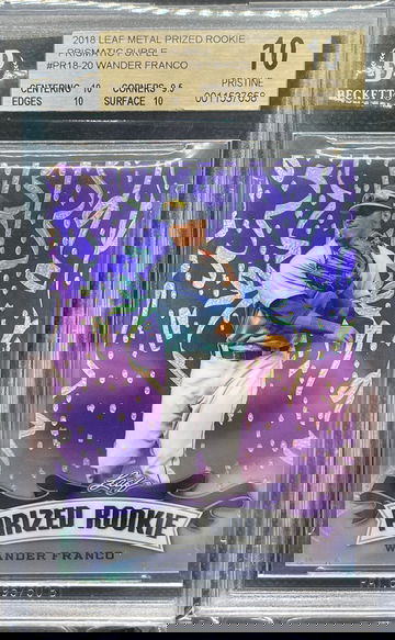 2018 Leaf Metal Wander Franco Prismatic Purple 9/10 BGS Pristine 10