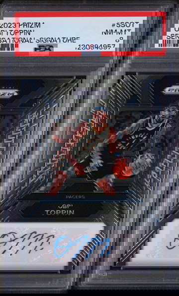 2023 Panini Prizm Sensational Signatures Obi Toppin #SSOT PSA 8