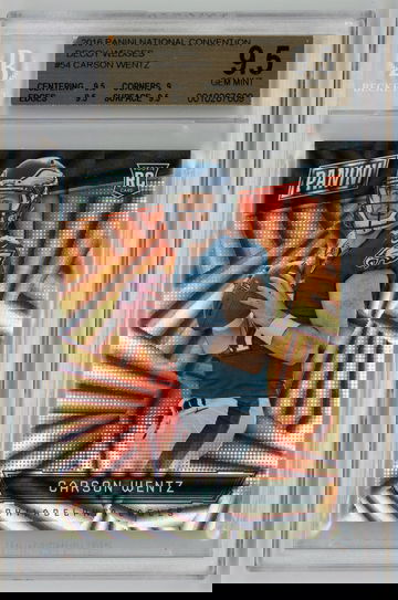 2016 Panini National Convention Decoy Wedges /99 Carson Wentz BGS 9.5 