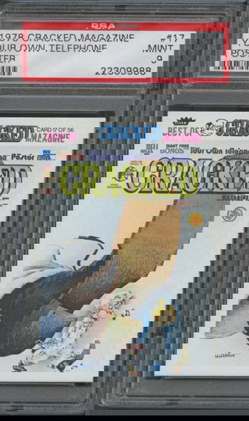 1978 Fleer Cracked Magazine #17 Your Own Telephone Poster PSA 9 Mint