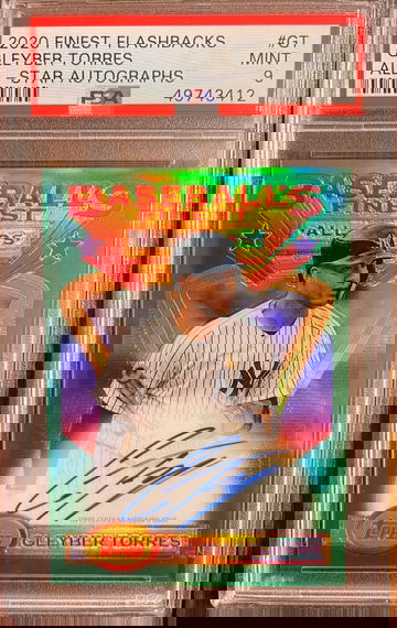 Finest Flashbacks Gleyber auto /20 PSA 9