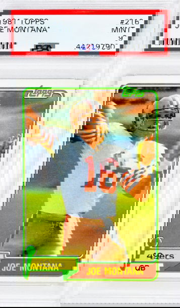 1981 Joe Montana Topps    #216 PSA 9