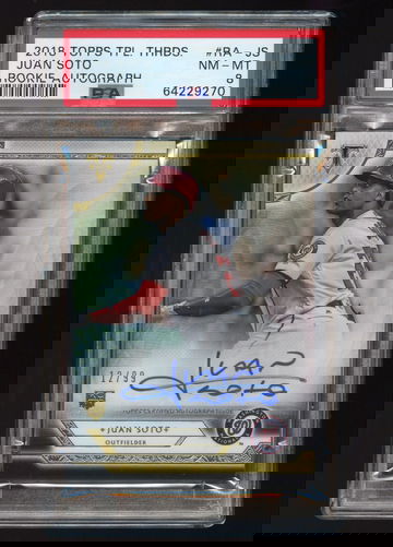 Juan Soto 2018 Topps Triple Threads RC Auto #’d /99 Rookie Card Autograph #RA-JS PSA 8