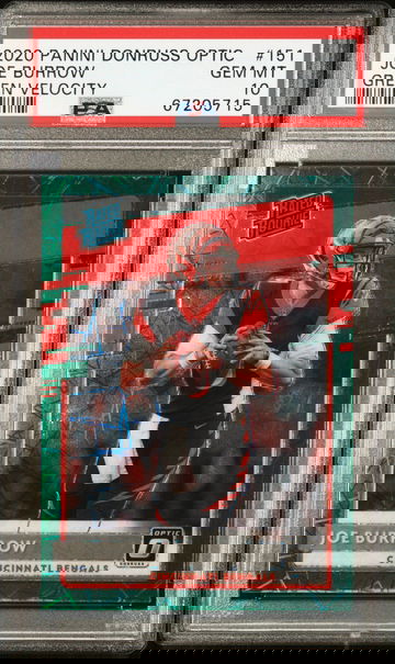 2020 Panini Optic - Joe Burrow RC Green Velocity PSA 10