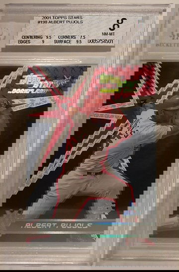2001 Topps Stars #198 Albert Pujols (ROOKIE) BGS 8 NM-MT