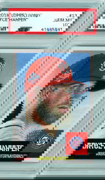 2018 Topps Living #13 Bryce Harper PSA 10 GEM MINT!