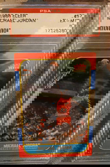 1986 Fleer Michael Jordan #57 PSA 6