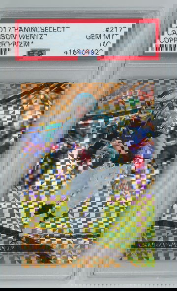 2017 Panini Select Copper Prizm  /49 Carson Wentz PSA 10