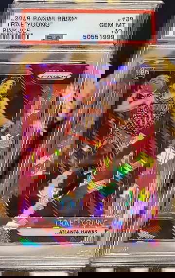 2018 Prizm Pink Ice Trae Young PSA 10