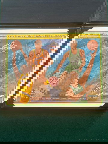 1993 Upper Deck Authenticated Jerry West/John Havlicek 8x10 AUTO #/10,000! With Elgin Baylor/Dave Cowens! Lakers Celtics