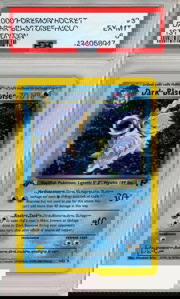 2000 POKEMON ROCKET DARK BLASTOISE-HOLO #3 1ST EDITION PSA 6 EX-MT