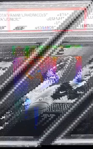 Luka Doncic 2018-19 Panini Chronicles RC Rookie Card # 214 Graded PSA Gem Mint 10