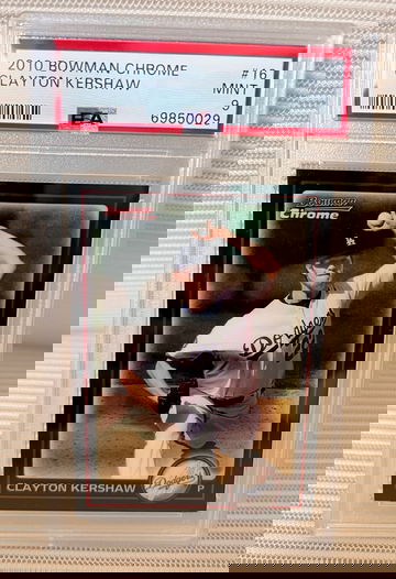 2010 Bowman Chrome CLAYTON KERSHAW #16 PSA 9 MINT 