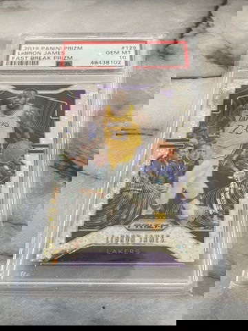 2019 Prizm Fast Break LeBron James Psa 10 Gem-Mint