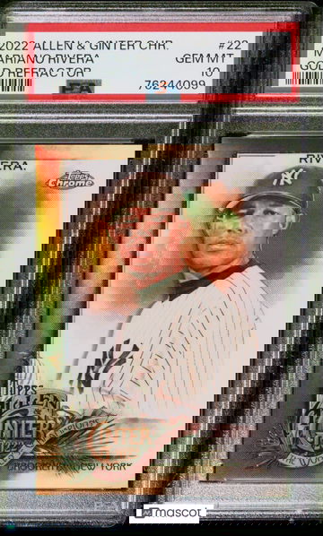 2022 Topps Allen & Ginter Chrome Mariano Rivera #22 Gold Refractor PSA 10