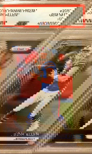 Josh Allen 2018 panini prizm psa 10