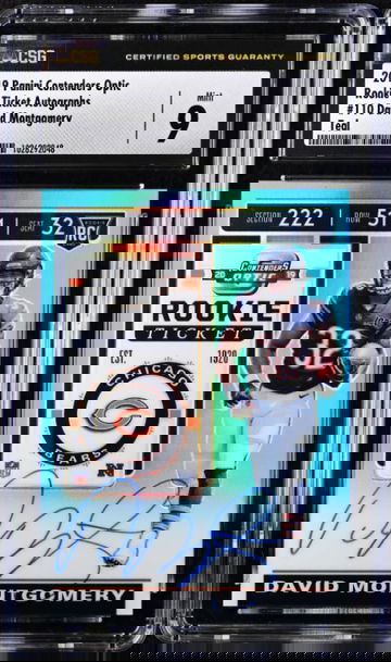 2019 Donruss Optic David Montgomery RC Auto CSG 9