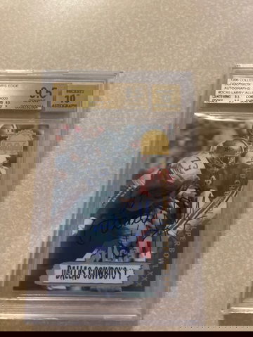 1996 Collectors Edge Cowboybilia Larry Allen Autograph Bgs 9.5 