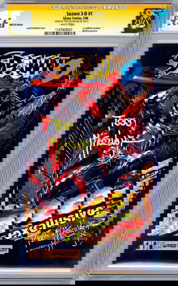 SPAWN #1 CGC-SS 9.6 3-D MOCCA EXCLUSIVE *SIGNED SPAWN ARTIST TODD MCFARLANE 2006