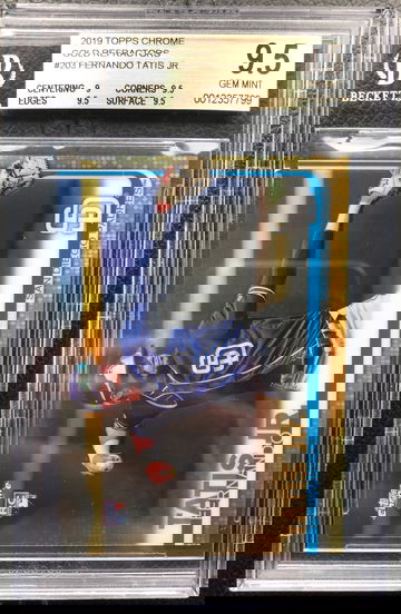 2019 Topps Chrome Fernando Tatis Jr. RC Gold Refractor 15/50 #203 BGS 9.5