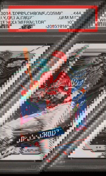2024 Topps Chrome Cosmic Elly De La Cruz White Hole Refractor PSA 10 GEM MNT