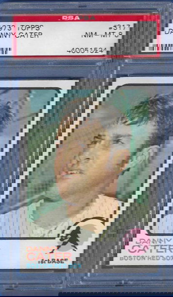 1973 Topps Danny Cater #317 *PSA 8* Boston Red Sox