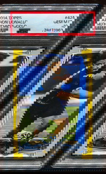 2014 Topps Chrome #175 Aaron Donald Rams RC Rookie Gold /2014 PSA 10 POP 8