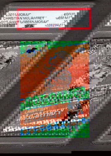 2021 Mosaic Got Game Green Mosaic #10 Christian McCaffrey PSA 10 49ers Panthers