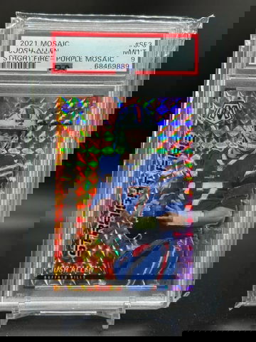 2021 Mosaic Straight Fire Josh Allen Purple #49/49 - PSA 9