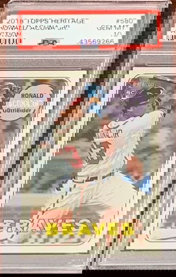 2018 Heritage Ronald Acuna Jr. Action PSA 10