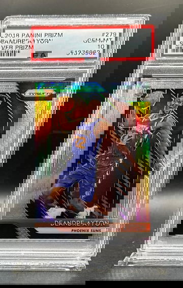2018 DEANDRE AYTON #279 PRIZM SILVER PSA 10 SUNS PORTLAND TRAILBLAZERS 
