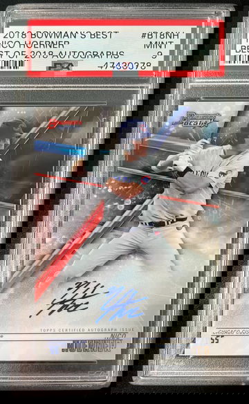 2018 Bowman's Best Nico Hoerner Best of 2018 autographs   # B18NH    PSA 9