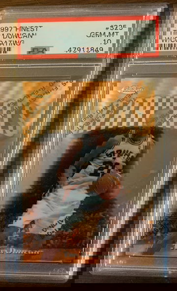 1997 Finest Tim Duncan #325 PSA 10 w/coating