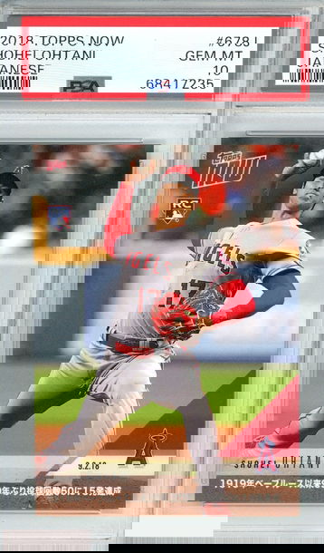 2018 TOPPS NOW SHOHEI OHTANI #678J JAPANESE ROOKIE PSA 10 GEM MT