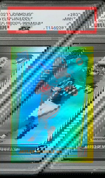 2021 Donruss Jaylen Waddle  Press Proof Premium Rookie #263 PSA 9