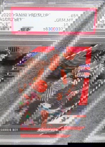 2020-21 Panini Prizm DP Red Ice Saddiq Bey Rookie RC Pistons PSA 10 