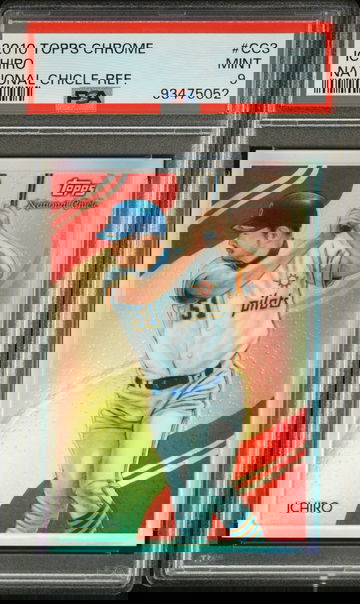 2010 NATIONAL CHICLE ICHIRO TOPPS CHROME NATIONAL CHICLE-REF. #CC3 PSA 9 BS.B3.24