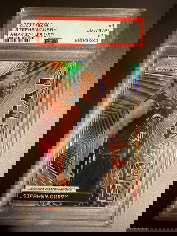 Stephen Curry 2023 Prizm Silver Fractal PSA 10