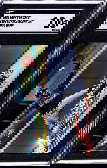 Ronald Acuna Jr Rookie - 2018 Topps Update US252 Rookie Debut - Gem Mint SGC 10