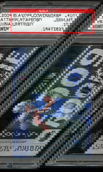 2009 Playoff Contenders MATTHEW STAFFORD #101 Autograph Auto Rookie Card RC - PSA 10