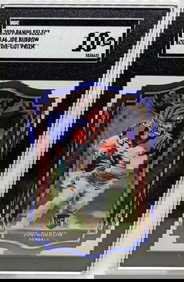 2020 Panini Select Joe Burrow #146 SGC 10 Blue Die-Cut Prizm Rookie RC